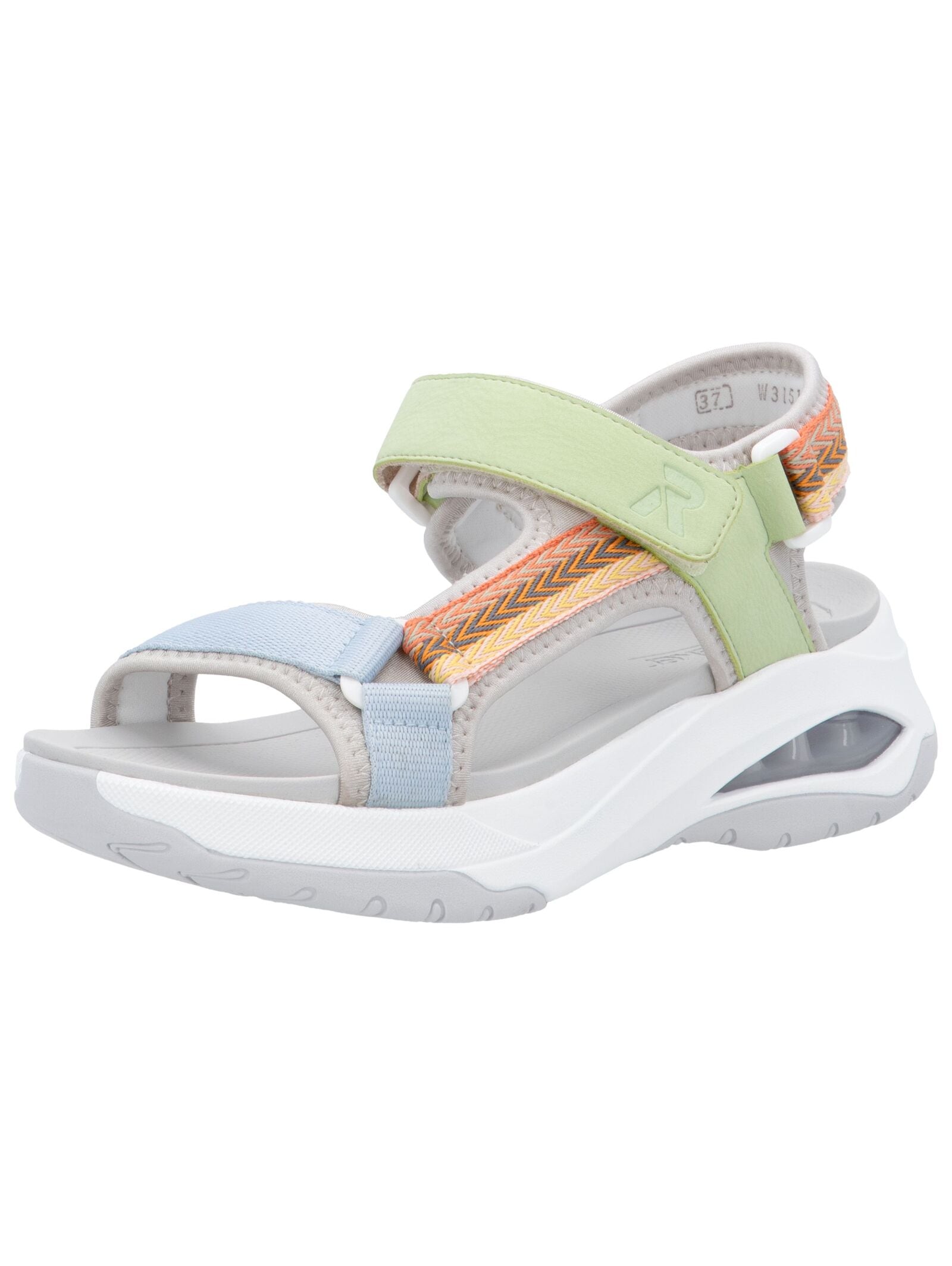 Sandale RIEKER "Rieker Sandalen Textil", Damen, Gr. 41, bunt (multi), Textil, Schuhe Sandale