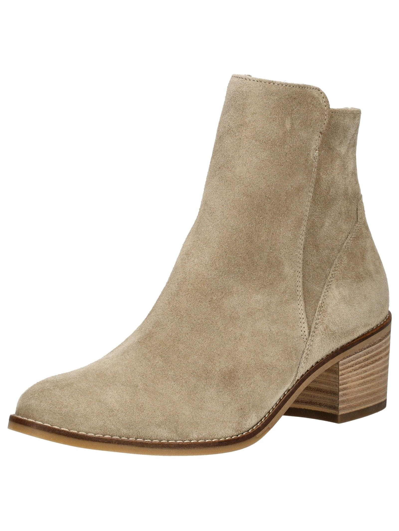 Stiefelette PAUL GREEN "Paul Green Stiefelette Veloursleder", Damen, Gr. 36, beige, Veloursleder, Schuhe Stiefelette