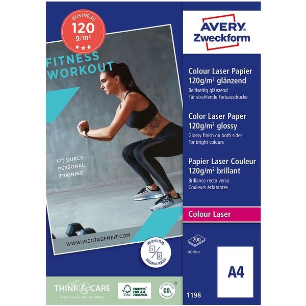 Avery Zweckform Fotopapier »1198« A4 120 g/m² 200 Blatt Image