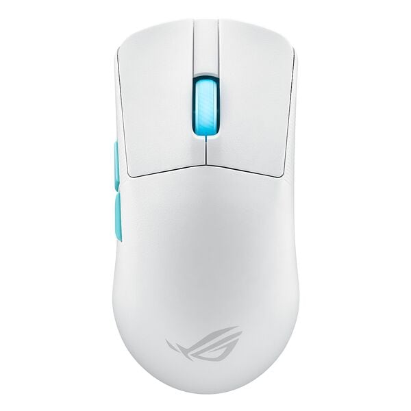 Asus Gaming Maus kabellos ROG Harpe Ace Aim Lab Edition RGB weiß, 6.37x3.96x12.75 cm