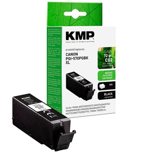 KMP Tintenpatrone ersetzt Canon »PGI-570 XL PGBK« schwarz pigmentiert Image