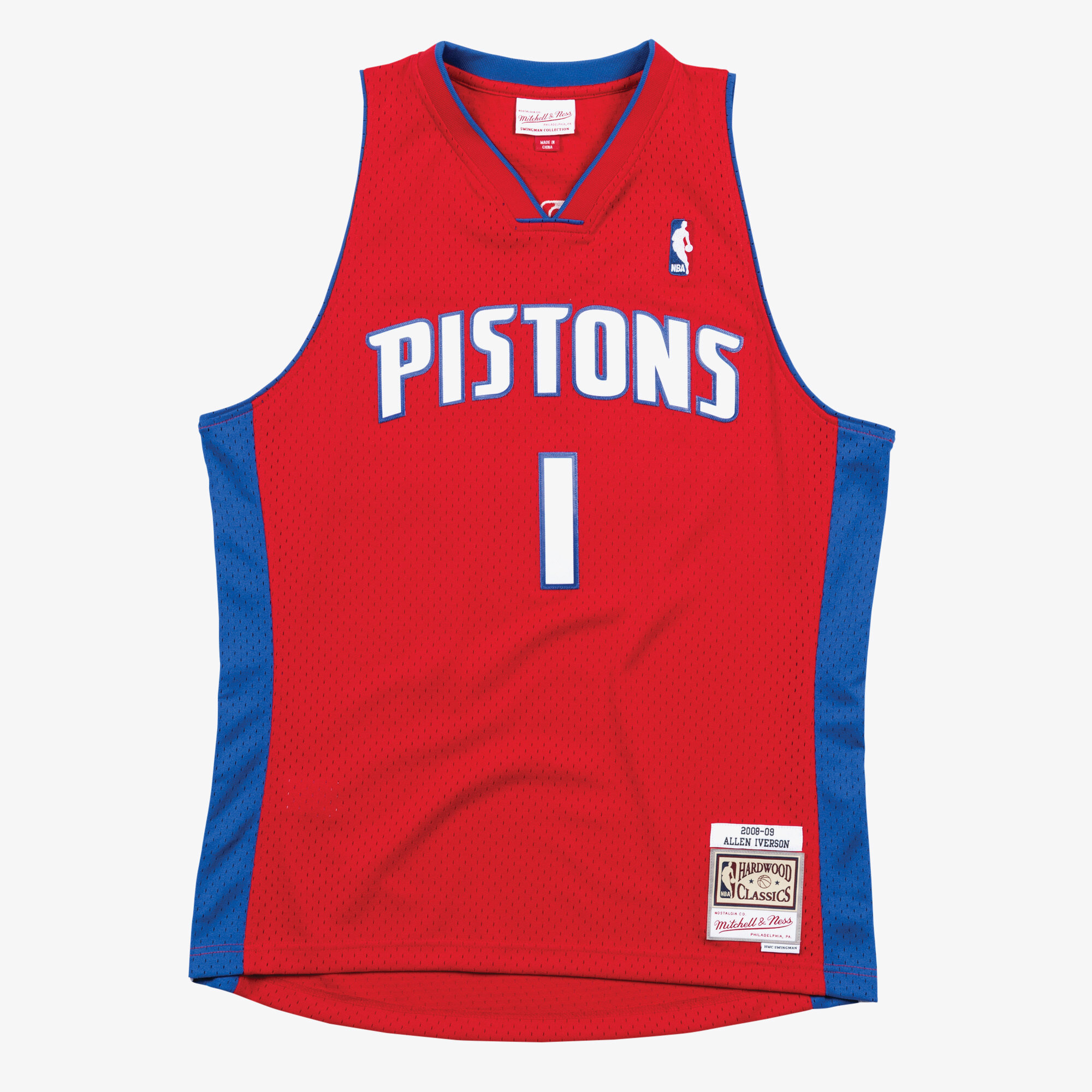 Detroit Pistons Mitchell & Ness Swingman-Trikot Allen Iverson 2008-09 Image