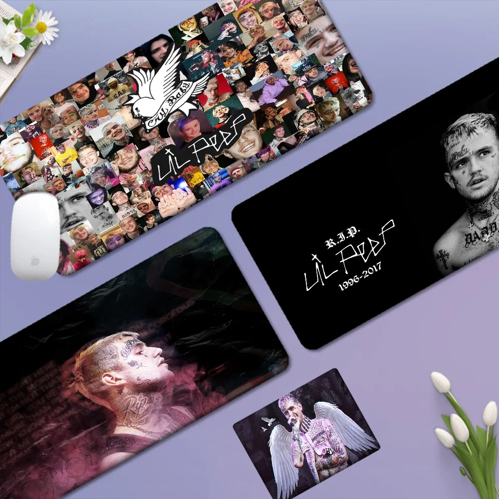 Boy Lil Peep Cry Baby Hippie Large XXL Gaming Laptop Computer Desk Mat Mouse Pad Mouse Mat Notbook Mousepad Gamer Image