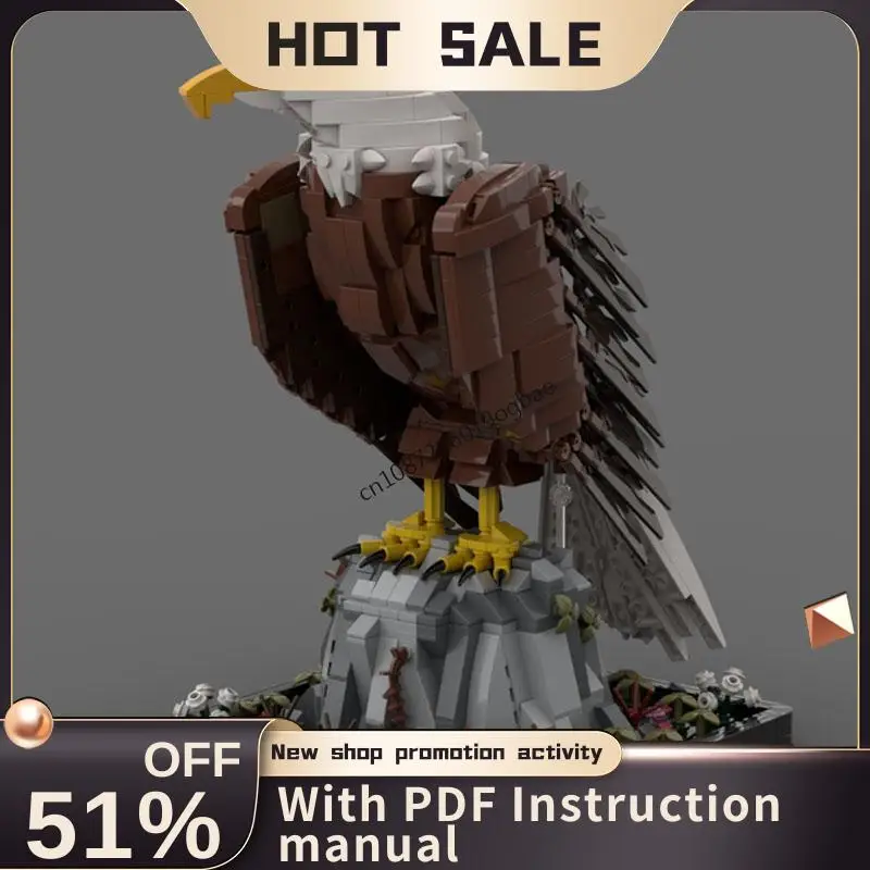 Neue 1468Pcs Heißer Verkauf Vogel Serie Moc Bbald Adler Modell Bausteine Diy Kreative Ideen Kinder Spielzeug Geburtstag Geschenke ziegel Image