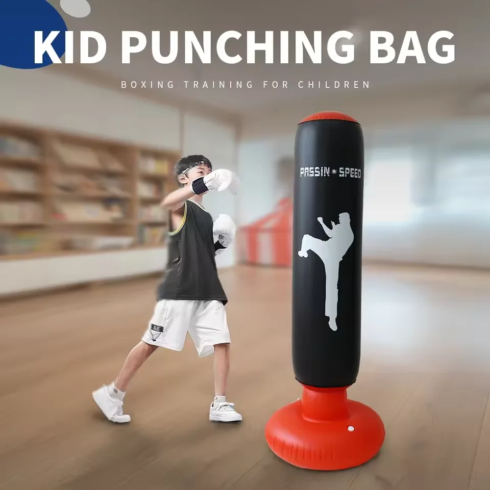 160 cm Aufblasbare Boxsack Erwachsene Kinder Boxen Punch Sandsack Freistehende Boxtraining Ziel Fitness Sport Sanda Ausrüstung Image