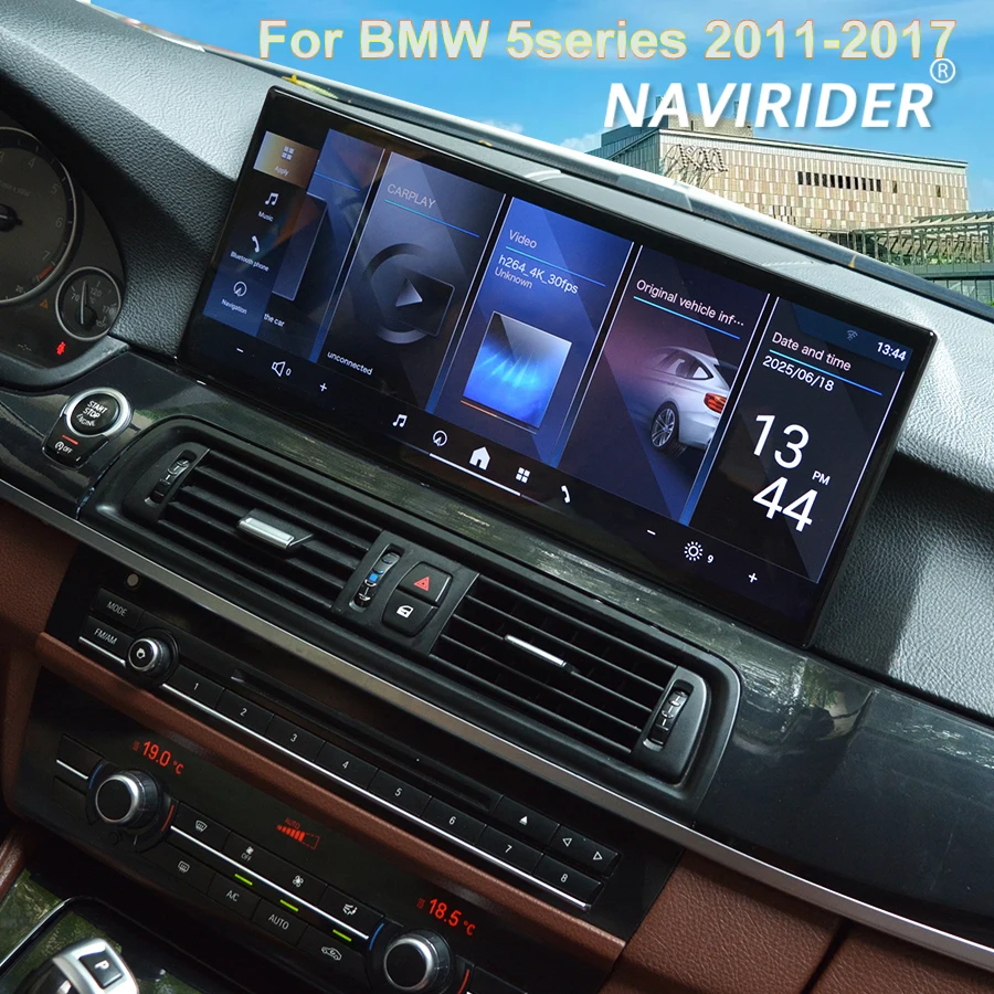 Auto Radio Carplay 15,8 zoll Android 15 Für BMW 5 serie F10 F11 F18 2011-2017 Auto Stereo navigation Multimedia Video Player Audio Image