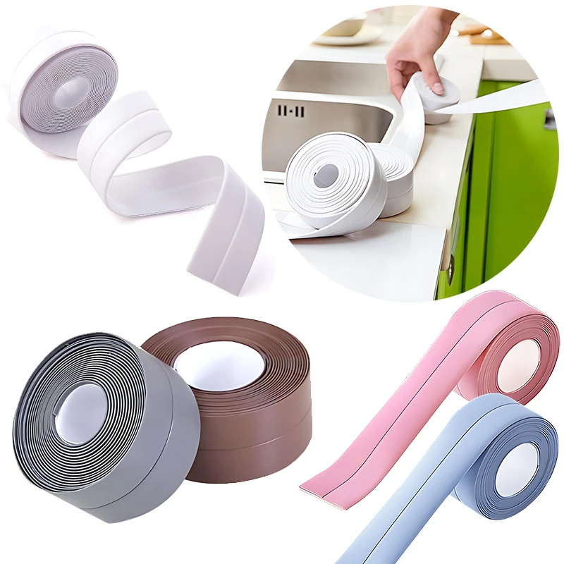 Wasserdichtes Dichtungsband, 3,2 m/Rolle, Anti-Form-Band, 2,2 cm, Größe S, DIY, PVC, selbstklebende Dichtungsstreifen, Badezimmer, Küche, Zubehör ZYF