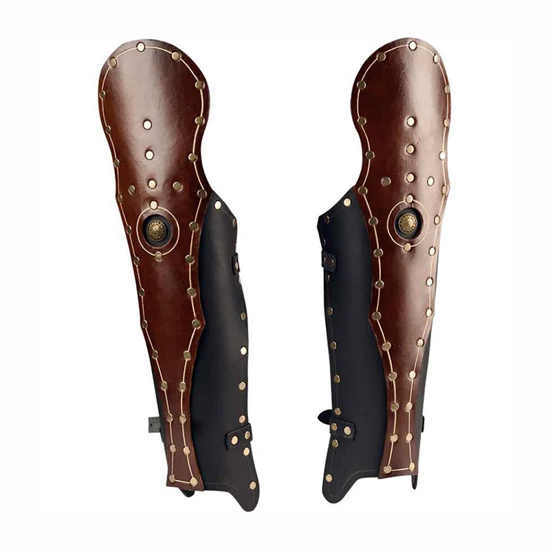 Antike griechische römische Gladiator Legion Kniegelenke Beinschützer Rüstung mittelalterliche Krieger Stiefel Schuhe Abdeckung Gamasche LARP Cosplay Kostüm