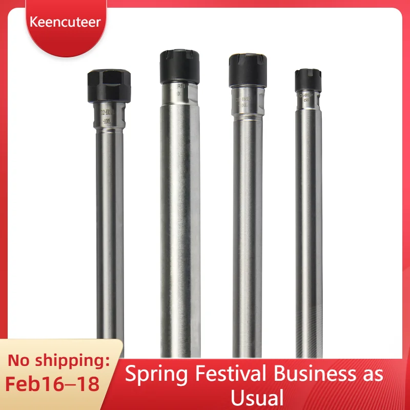 Spannzangenhalter C10/C12/C16/C20/C25/C32/C40 für ER8-ER25A/ER11-32M/UM Spannzange 100-200L Verlängerung gerader Schaft Verlängerungsstange Image