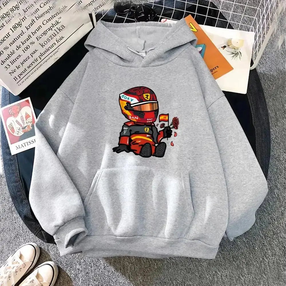 2025 Sainz Mini F1 Hoodies for Men Games Cartoon Graphic Sleeve Clothes Men Clothing Harajuku Sweatshirts Long Streetwear Women