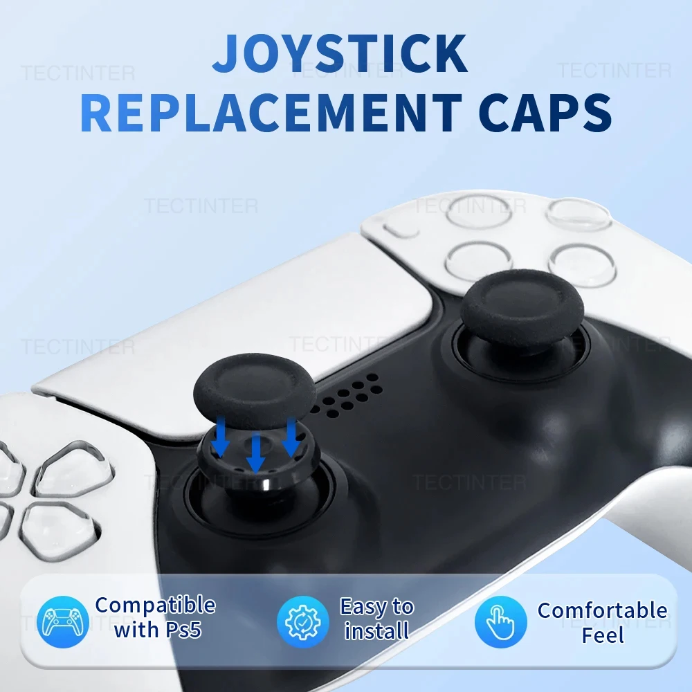 2/6/10PCS Joystick Replacement Caps for PlayStation 5/PS4 Controller Thumbstick Grip Cover Repair Parts for PS5/Xbox Accessories