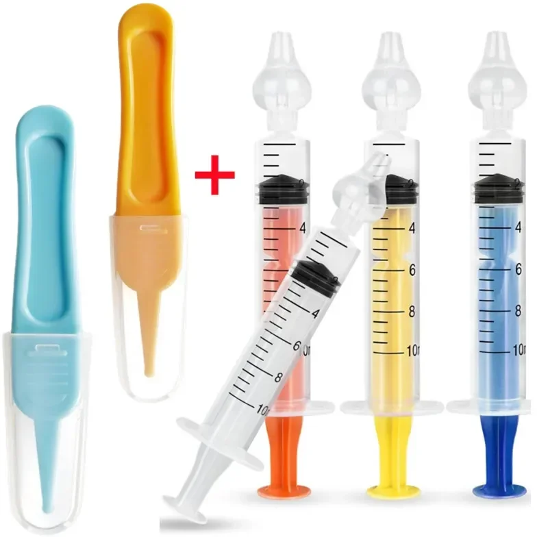Professioneller Nasensauger für Kleinkinder und Kinder mit Nasenreinigung, Pinzetten-Set, Spritze, Nasendusche mit Pinzette für Neugeborene Image
