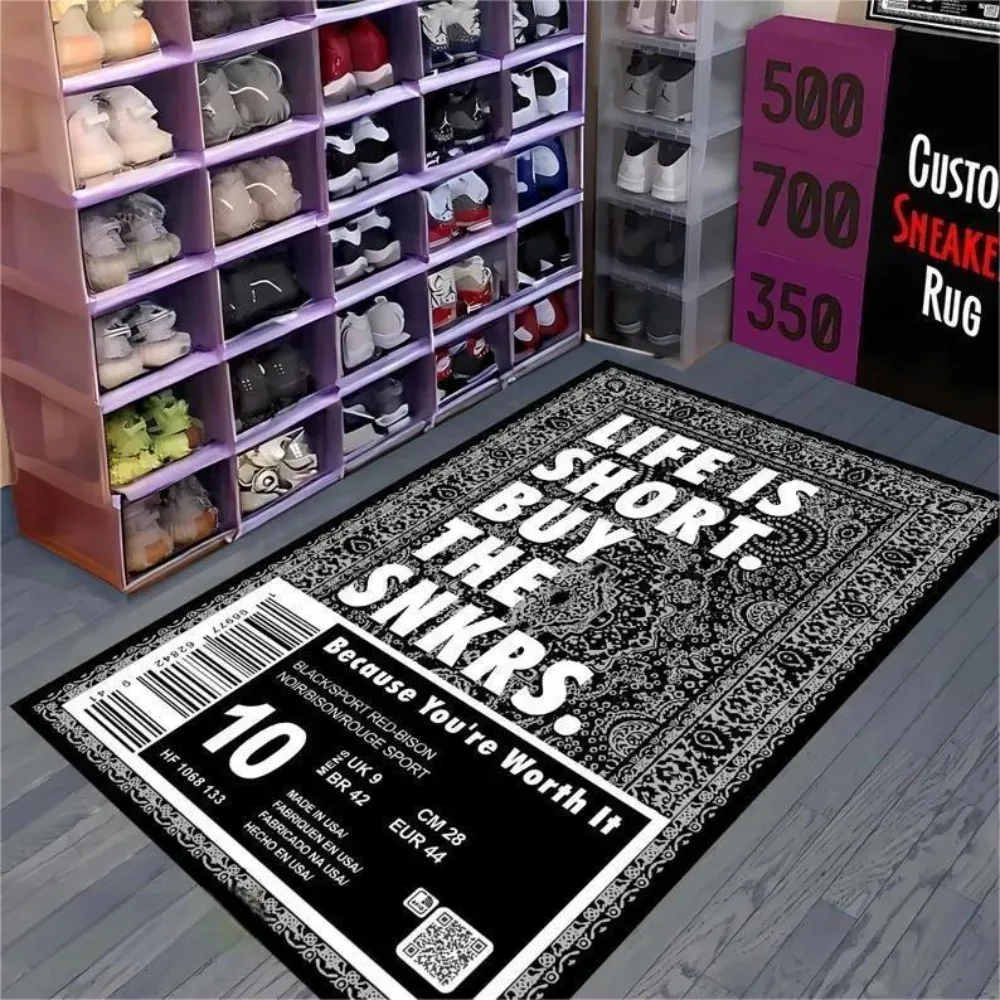 Sneaker Box Carpet Mat Rug Non-slip Home Decoration Floor Mat Carpet Home Bedroom Decor Carpets for Living Room Rugs for Bedroom