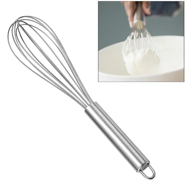 10-zoll Manuelle Schneebesen Edelstahl Schneebesen Küche Draht Ballon Schneebesen Milch eierkocher Ei Mischen Mixer Werkzeuge küche Gadgets Image