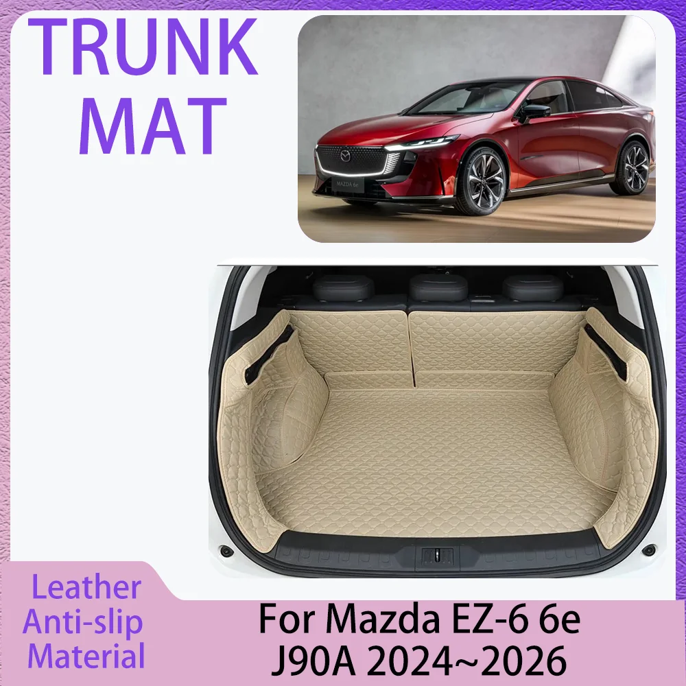 Für Mazda EZ-6 6e J90A 2024 ~ 2026 2025 Auto Stamm Matte Kratz Prävention leder Boot Abdeckung Fach Innen beschützer Zubehör Image