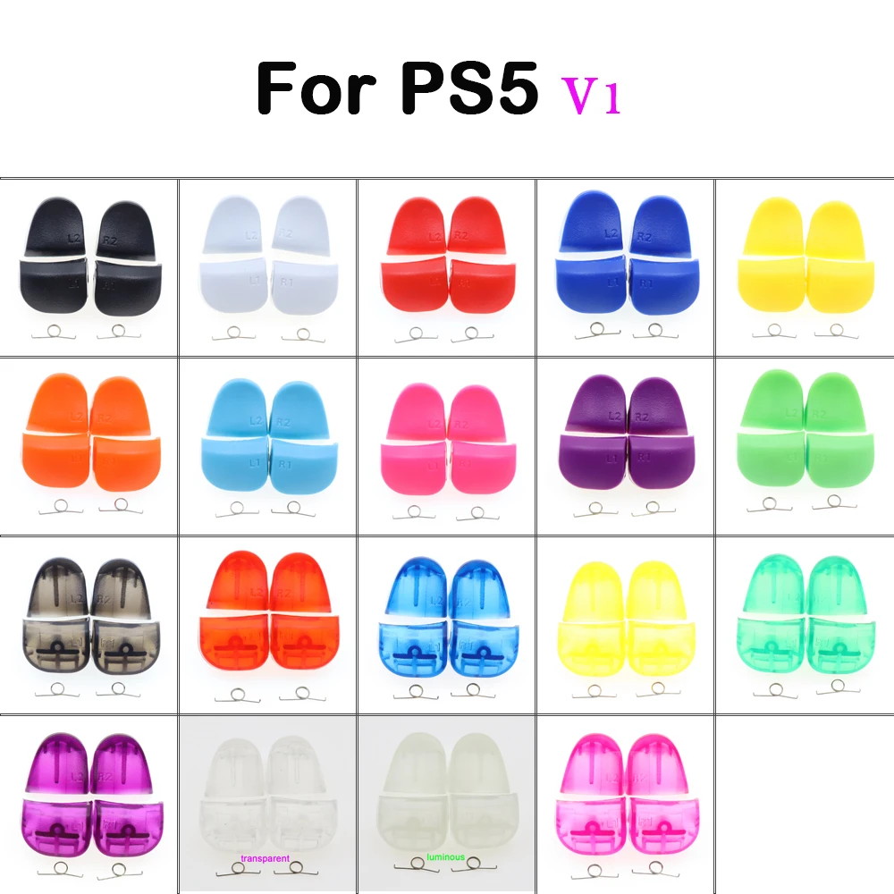 2set L1 R1 L2 R2 Schulter Trigger Tasten Frühling Für PlayStation PS5 V 1,0 BDM-010 Controller Gaming Zubehör Image