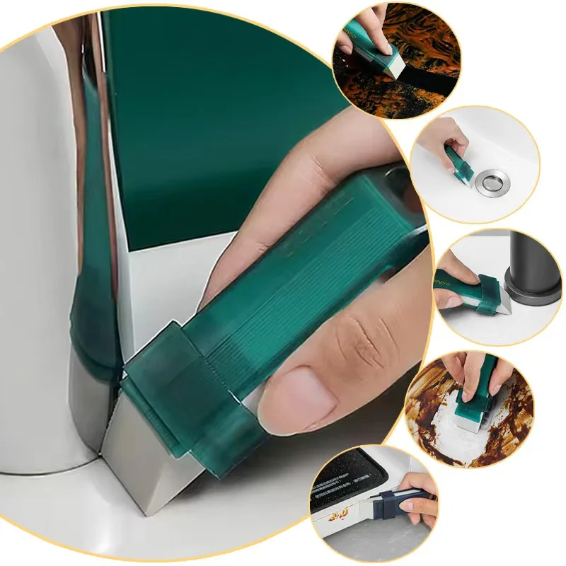 Leistungsstarker Reinigungsgummi zum Entfernen hartnäckiger Flecken aus verschiedenen Oberflächen. Kochfeld-Reinigungsbürsten, Kalk-Radiergummi, Rostentferner Image