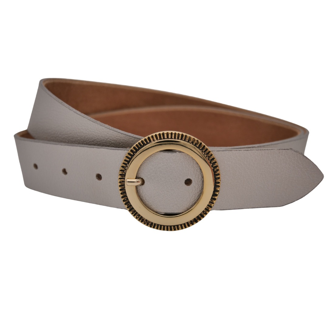 Ledergürtel ANNAMATONI "AnnaMatoni Ledergürtel Glim Ledergürtel Glim", Damen, Gr. TW95 - 110cm Gesamtlänge, silber (silber 888), 100% Leder, Gürtel Ledergürtel Image