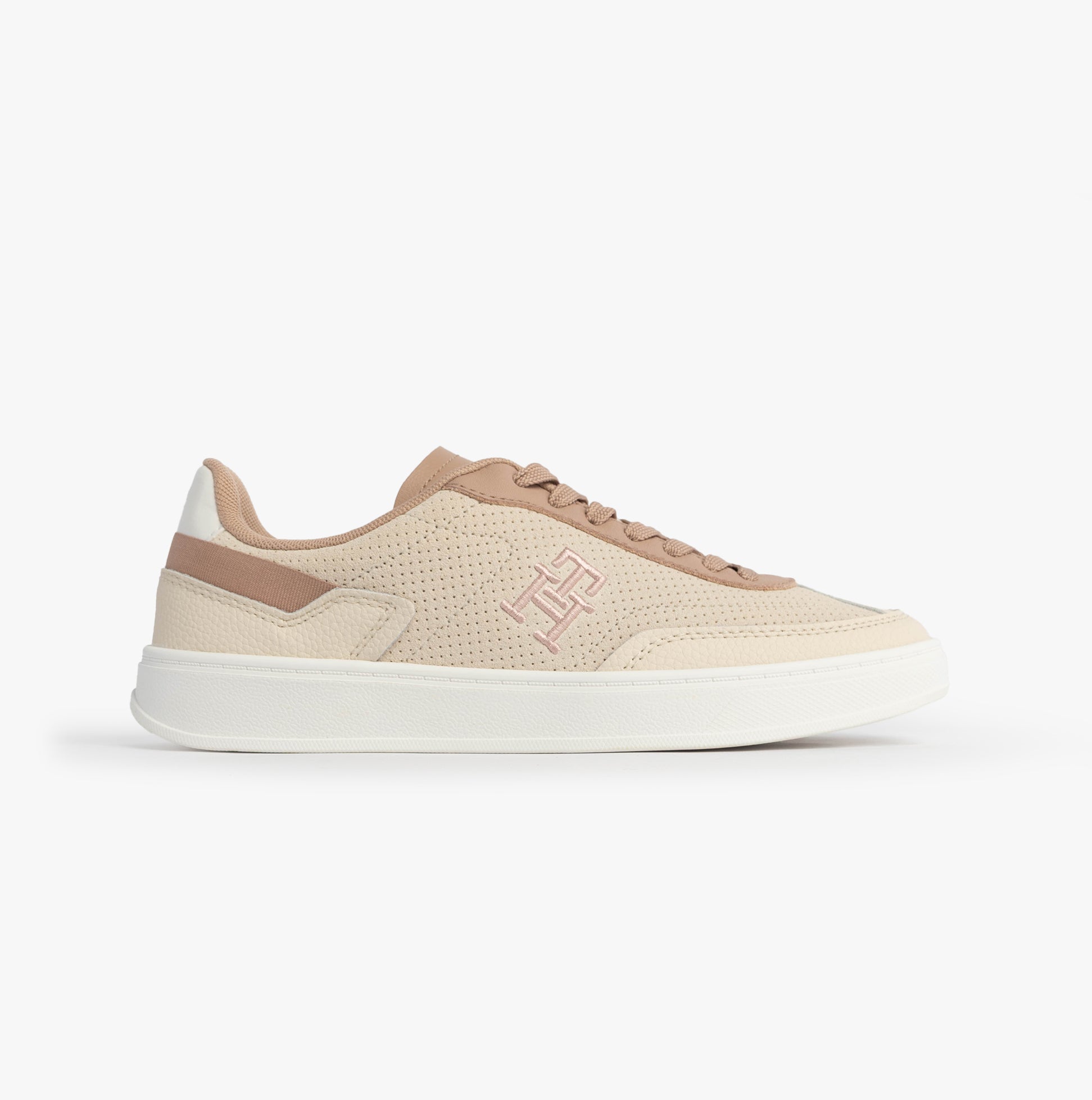 Tommy Hilfiger TH Monogram Sneaker Damen Muslin/Claystone