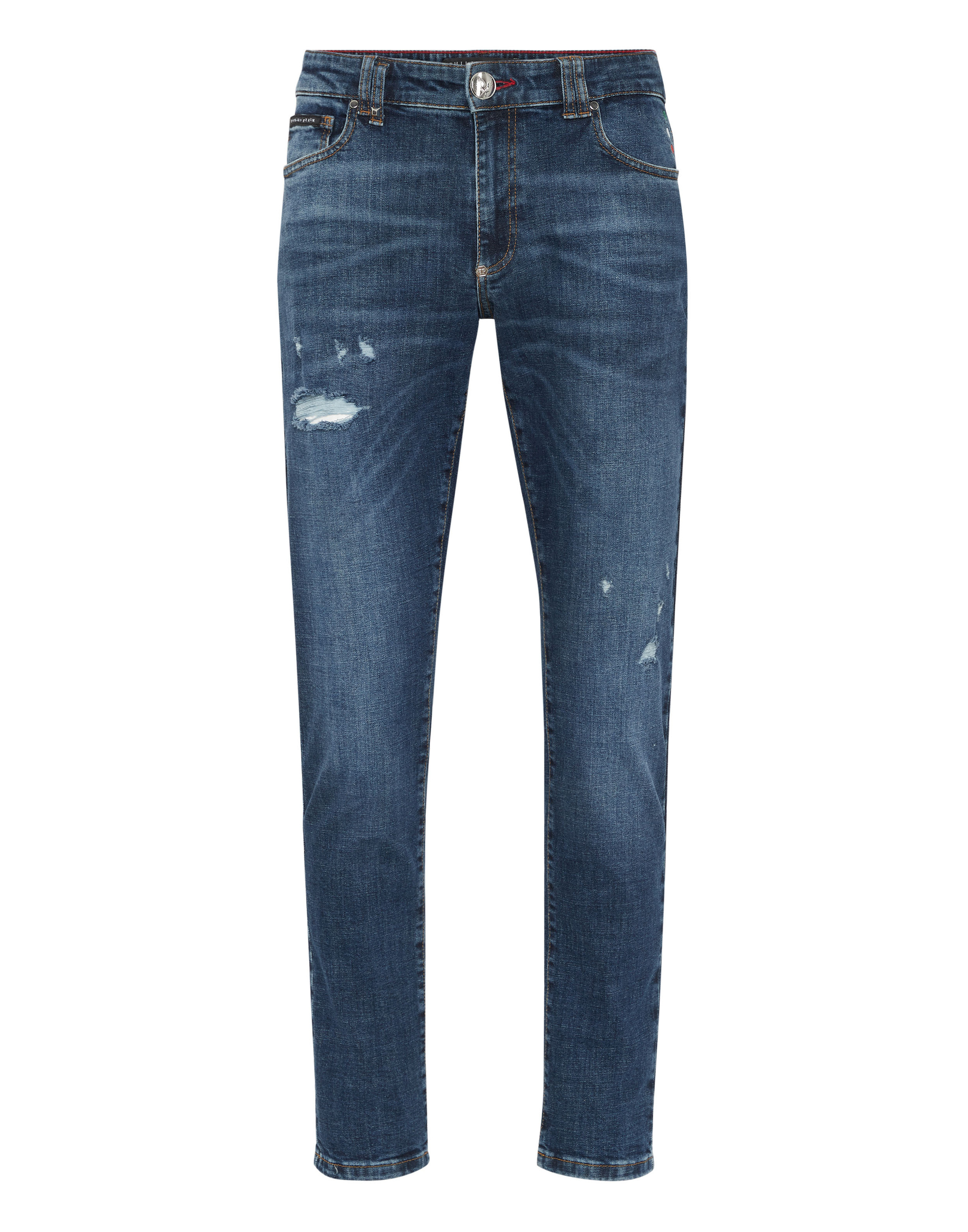 Destroyed Slim Fit Jeans Image