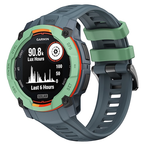 Uhrenarmband für Garmin Instinkt 3 Silikon Ersatz Gurt Verstellbar Sportarmband Moderne Schnalle Blumen bedruckt Armband Image