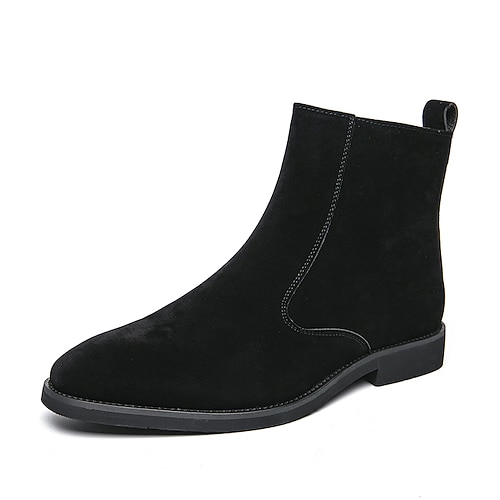 Chelsea Boots aus hellbraunem Wildleder für Herren – stilvolle und bequeme Freizeitstiefel für Herbst und Winter Image