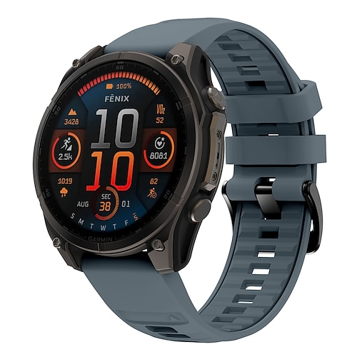 Quickfit 22 mm/26 mm Silikon-Smartwatch-Armband für Garmin Fenix 7x/7 Solar/6x/6 Pro/5/5x Plus/3/3hr/Epix Image