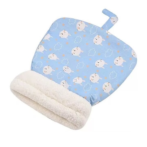 Rosa Katzenschlafsack für Wohnungskatzen, verbesserter 360°-Rundum-Schlafsack, halbgeschlossener Winterschlafsack für Katzen, weiche Katzenhöhle, großer Plüsch-Katzensack für 6-8 kg schwere Katzen Image