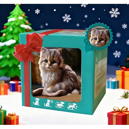 Weihnachtsgeschenke für Enkelkinder Jungen Mädchen Roboterkatze Mein realistisches Roboter-Kätzchen Interaktives Kätzchen-Spielzeug das läuft bellt den Schwanz wedelt Plüsch Haustierkatze