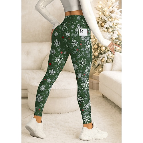 Damen Pilates-Leggings Fitnesshose Trainingsleggings Taschen Stempelsteuer Seitentaschen Pilates Fitnessstudio Fitnesstraining Hosen Strumpfhosen Leggings Rot Blau Grün Sport Sportkleidung Hohe Image