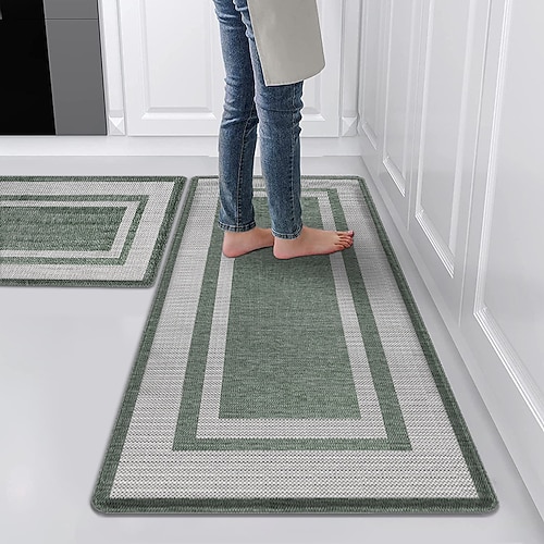 Läuferteppiche für Flur und Küche, Imitations-Langfußmatte, Eingangsbereich-Läufer, ölabsorbierend, rutschfest, strapazierfähig, Küchenteppich, ölabweisend, dekorativer Teppich Image