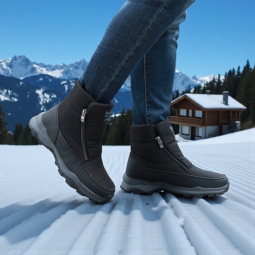 Wasserdichte, isolierte Herren-Schneestiefel – rutschfeste, warme Outdoor-Wanderstiefel für Wintersport und kaltes Wetter Image