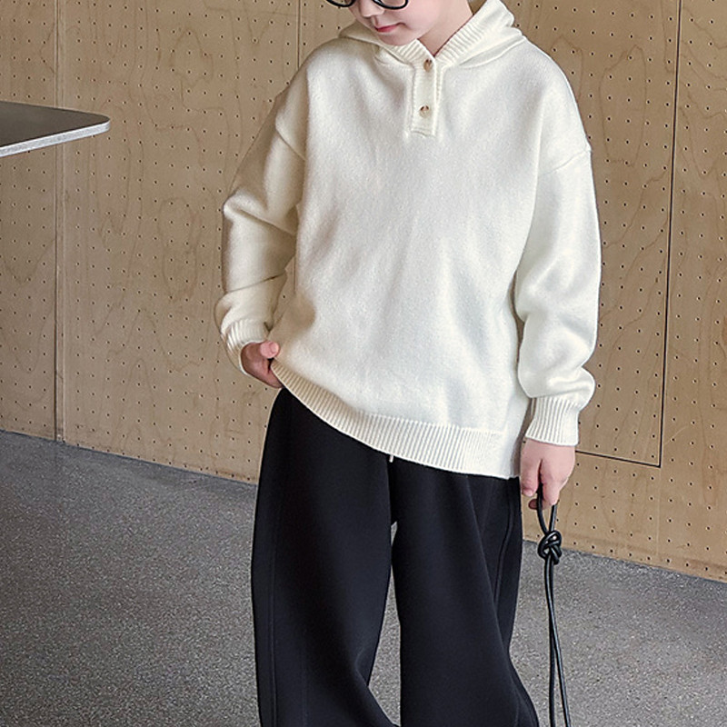 Kids Boys' Pullover Sweater Stripe Long Sleeve Keep Warm Outdoor Fashion Black Fall Clothes 4 years