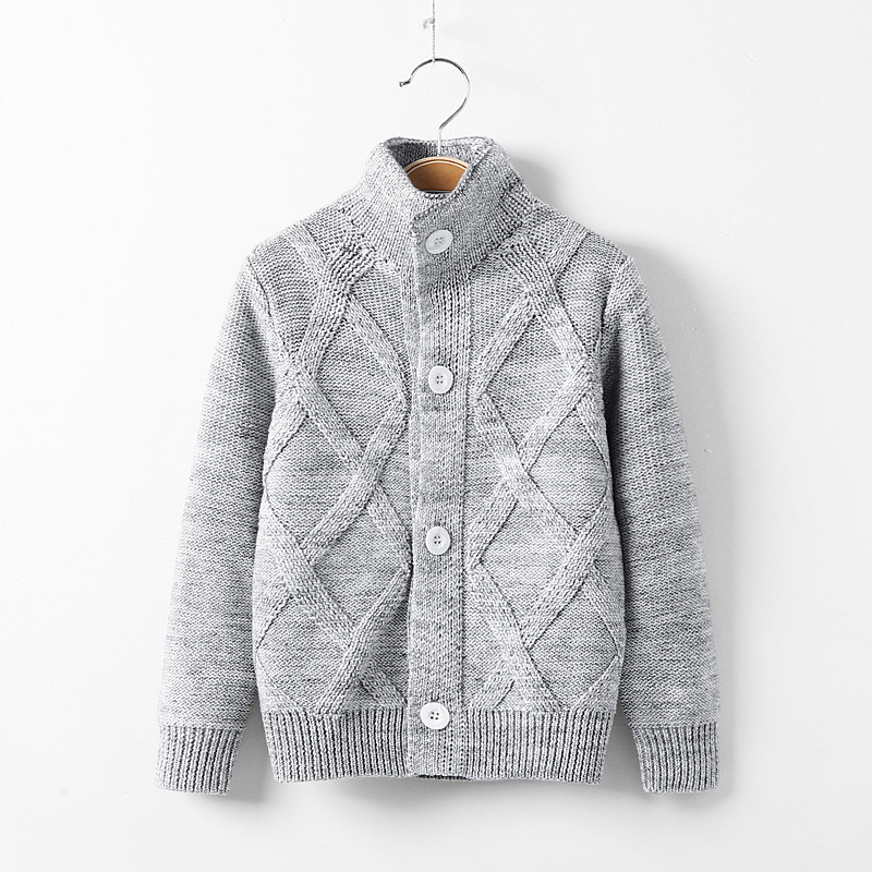 Kids Boys' Sweater Solid Color Long Sleeve Buttons Outdoor Fashion Red Fall Clothes 4-12 Years