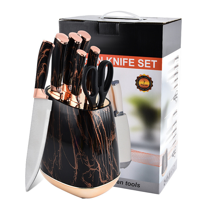 Seven Piece Set Of Weighted Knife Holder Tool Set Kitchen And Household Chef Knife Internet Famous Stainless Steel Tool Set