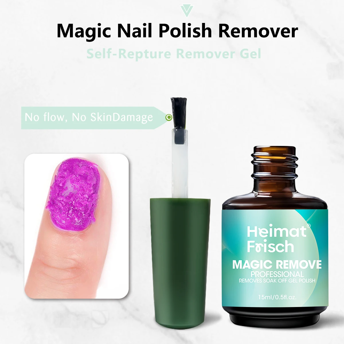 15-ml-Gel-Nagellackentferner, entfernt schnell und leicht Gel-Nagellack, ein magischer Einweichen und verwenden Sie einen schnellen Gel-Nagelentferner. Image