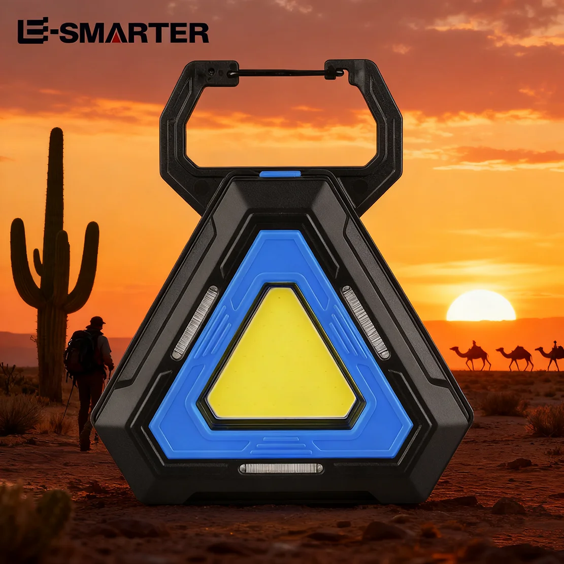 Multifunktionale magnetische Campinglampe – wasserdichte Arbeitsleuchte für den Außenbereich und Typ-C-Schnellladung mit großem Akku