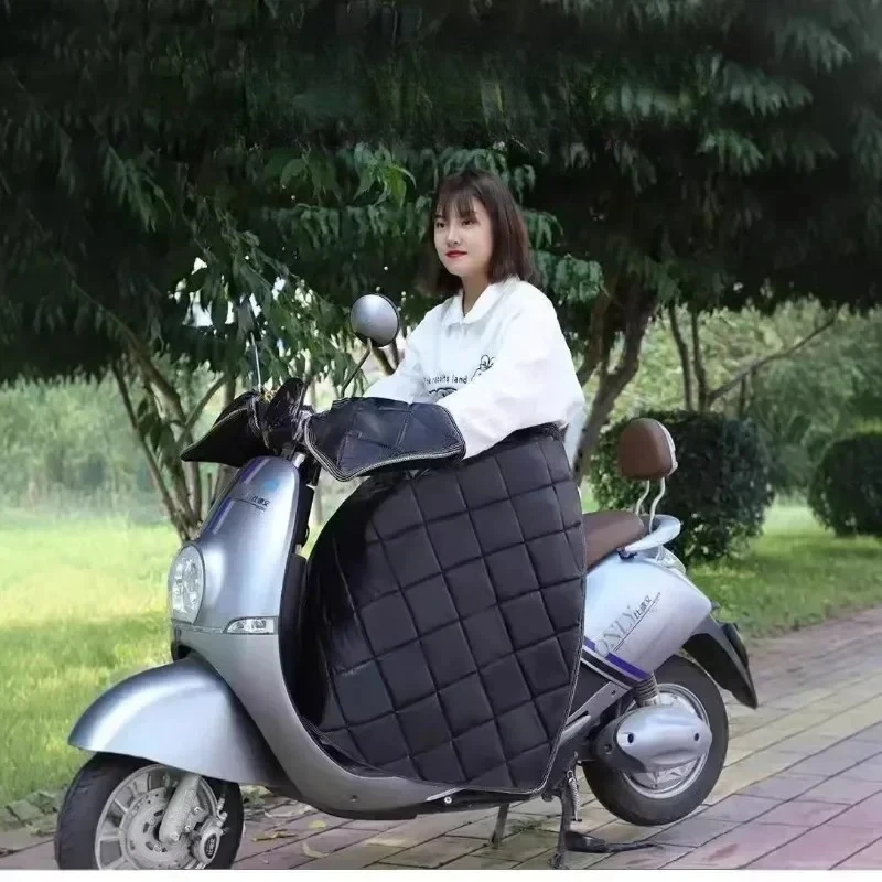 Thermo-Winddichter Motorradrock, wasserdichte Reitschürze, verdicktes Samtfutter, Knieschutz, warme Ausrüstung für Männer und Frauen Image