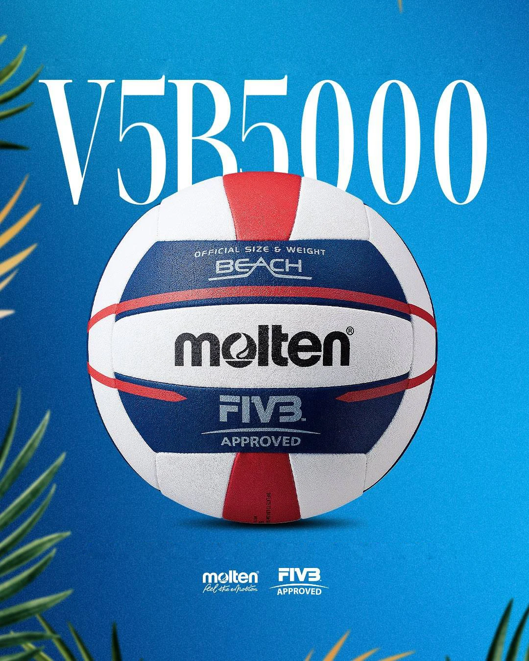 Molten V5M5000/V5M4500/V5B5000 Volleyballball der Größe 5, Standard, hochwertige Bälle, Outdoor, Indoor, Spieltraining, Sport, Erwachsene Image