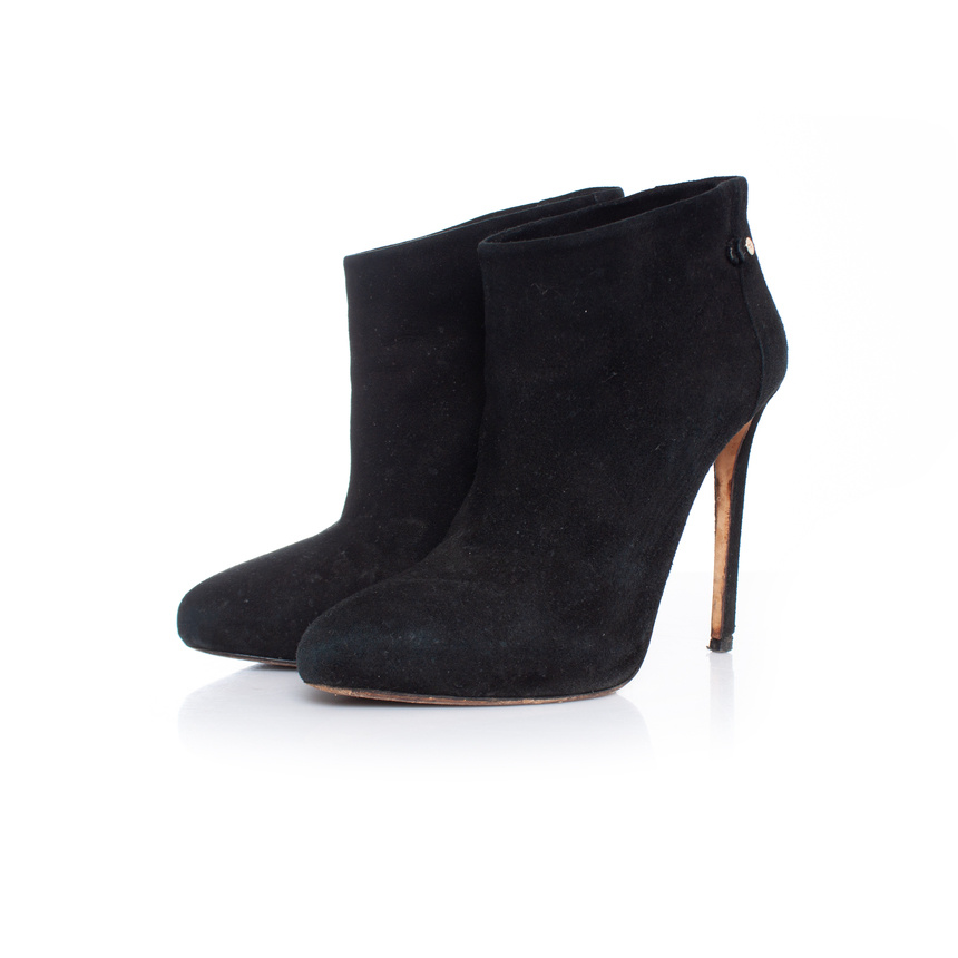 Elisabetta Franchi Stiefeletten aus schwarzem Wildleder