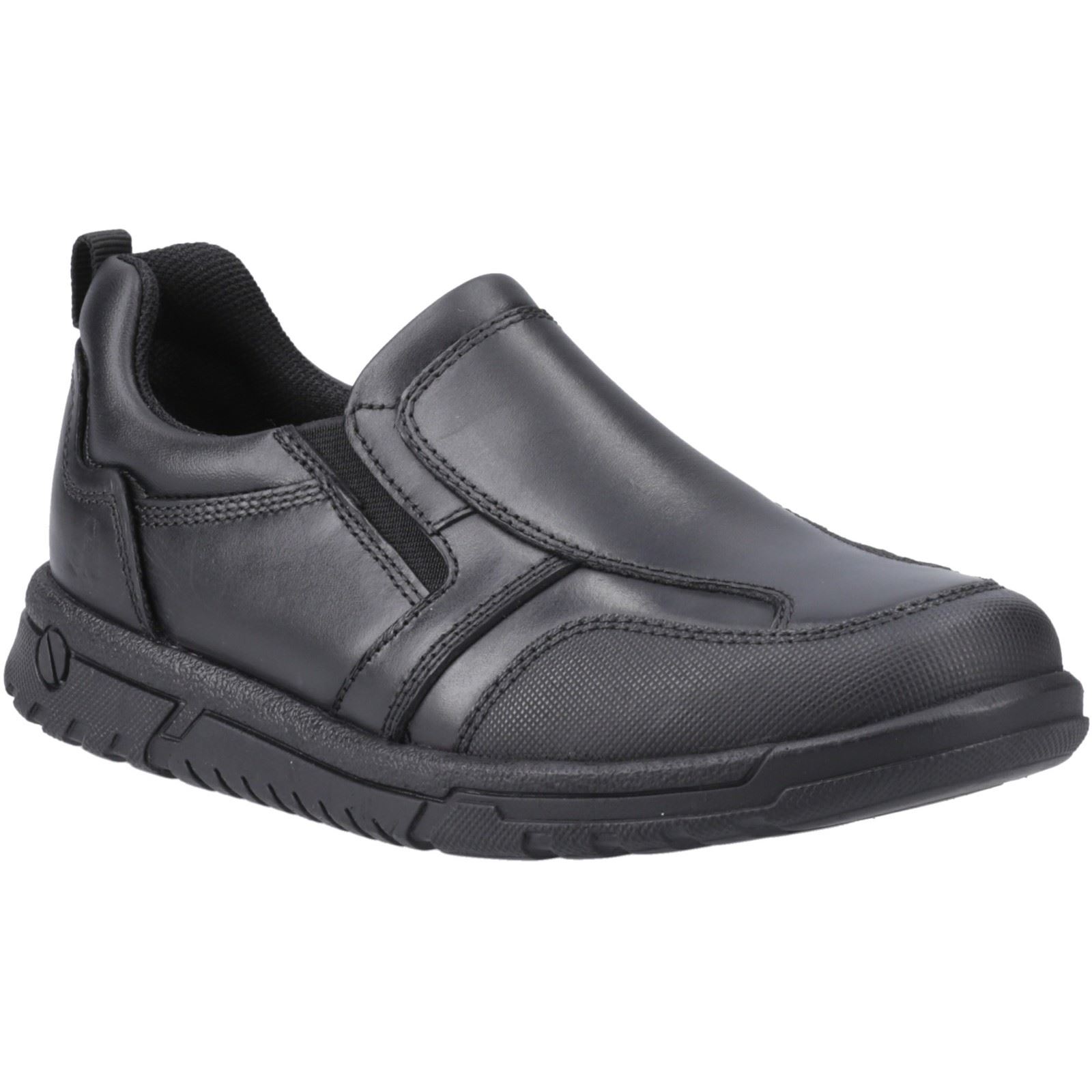 Hush Puppies Sergio Lederslipper In Schwarz Für Jungen Image