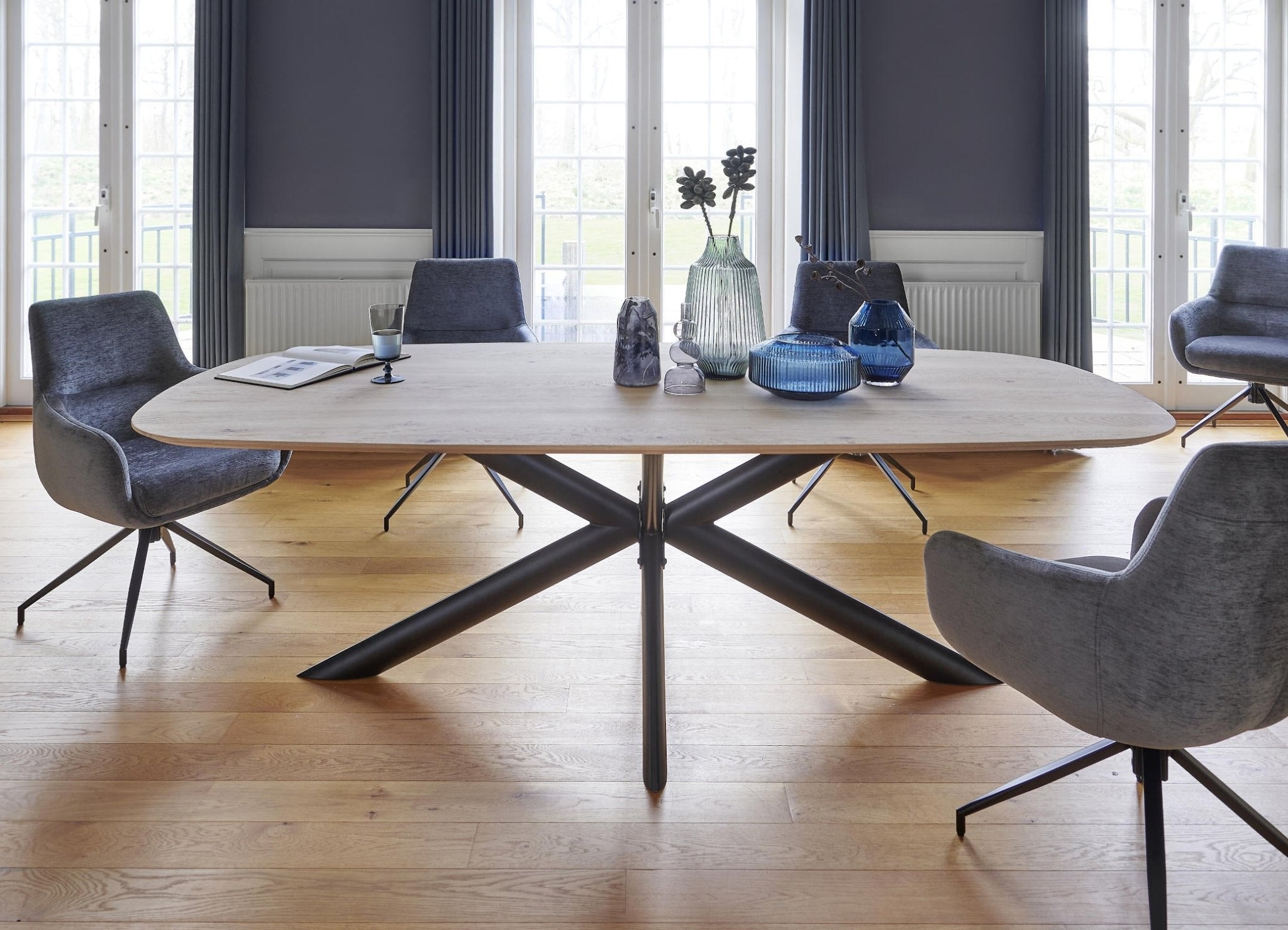 Esstisch Daytona Eiche massiv oval Wildeiche geölte Optik 260x110 cm