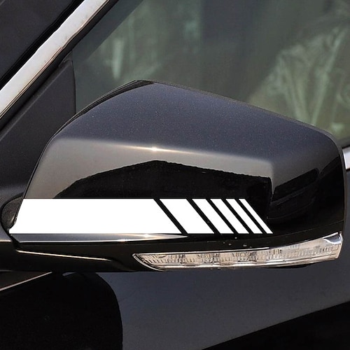 Starfire auto specchietto retrovisore adesivi per auto strisce riflettenti avvertimento guida sicura decalcomanie per auto freccia piuma design specchietto retrovisore accoppiato adesivi cinque colori