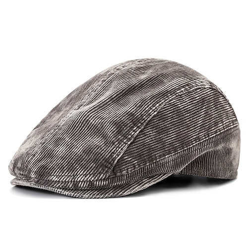 Per uomo Coppola Cappello Ascot Cappello da Giornalista Nero Vino Velluto a coste Jacquard Moda Casual Streetwear Quotidiano Semplice Regolabile Protezione solare Traspirante
