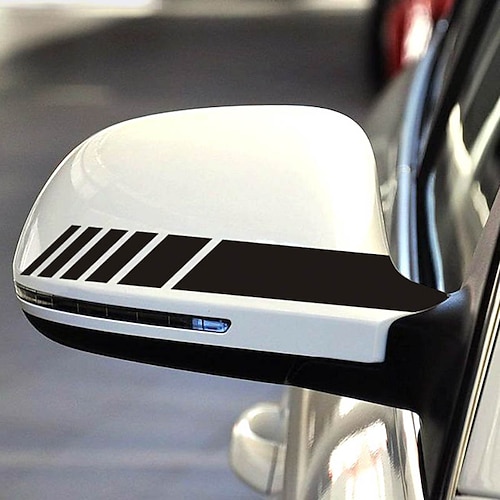 Starfire auto specchietto retrovisore adesivi per auto strisce riflettenti avvertimento guida sicura decalcomanie per auto freccia piuma design specchietto retrovisore accoppiato adesivi cinque colori