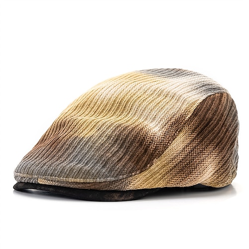 Per uomo Coppola Cappello Ascot Cappello da Giornalista Rosso Kaki Poliestere Jacquard Moda Casual Streetwear Quotidiano Motivo Regolabile Protezione solare Traspirante