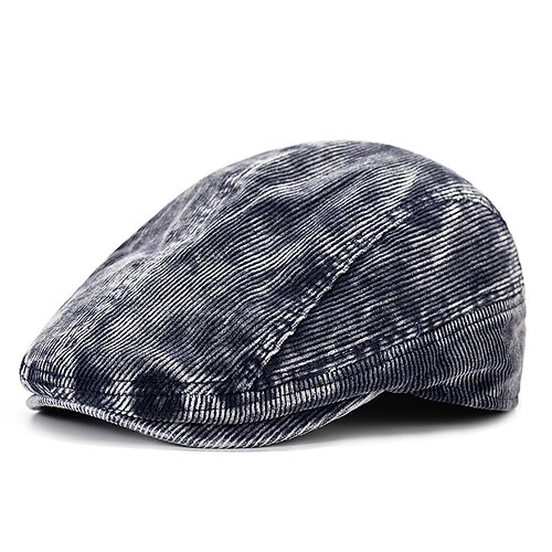 Per uomo Coppola Cappello Ascot Cappello da Giornalista Nero Vino Velluto a coste Jacquard Moda Casual Streetwear Quotidiano Semplice Regolabile Protezione solare Traspirante