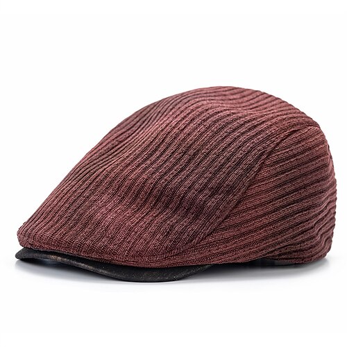 Per uomo Coppola Cappello Ascot Cappello da Giornalista Rosso Kaki Poliestere Jacquard Moda Casual Streetwear Quotidiano Motivo Regolabile Protezione solare Traspirante
