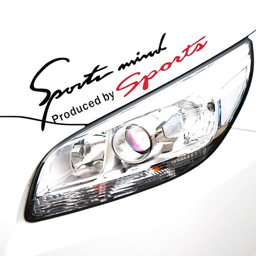 Starfire auto adesivi lettera sport mente prodotto da sport decorazione auto palpebre decalcomania automobile cofano moda styling per porsche/mini/golf/fiesta/golf 1 pz
