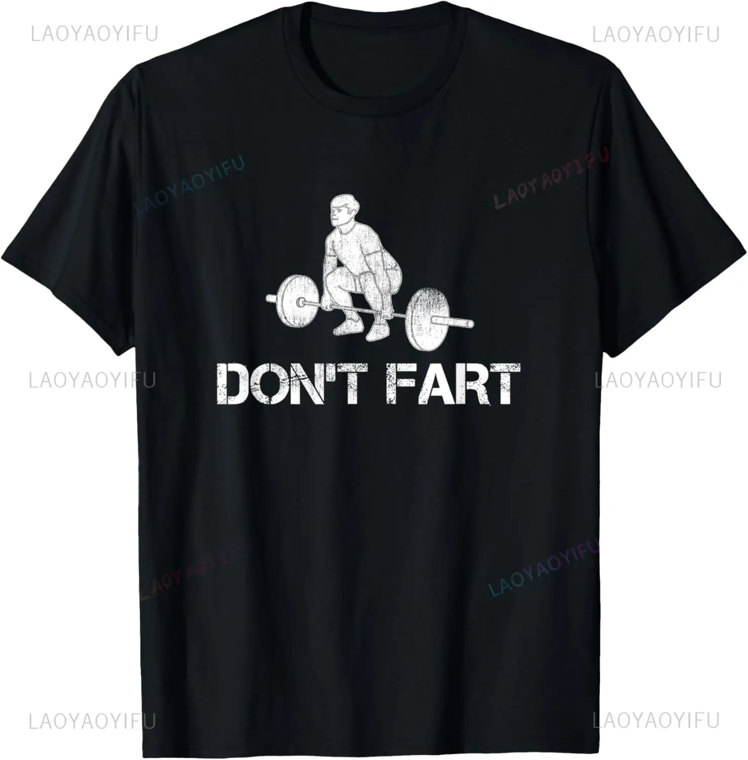 Don't Fart Funny Weight Lifting Gym Workout Fitness T-Shirt Casual Fashion Loose Hip Hop Man Tshirt Hipster Streetwear Women Tee